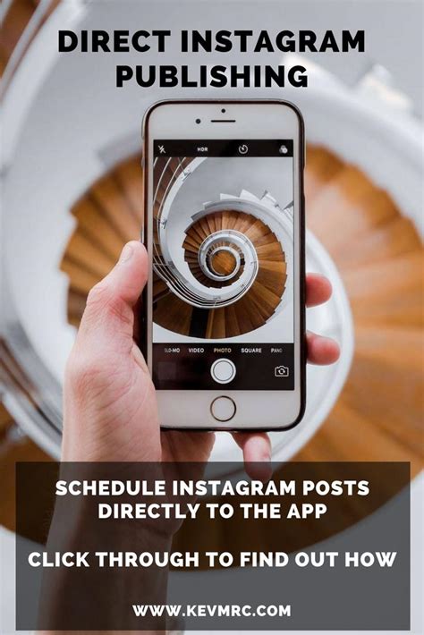 Below are a few handy options, most of which offer mobile apps for both ios and android devices. Schedule Instagram Posts DIRECTLY to the app | kevmrc.com