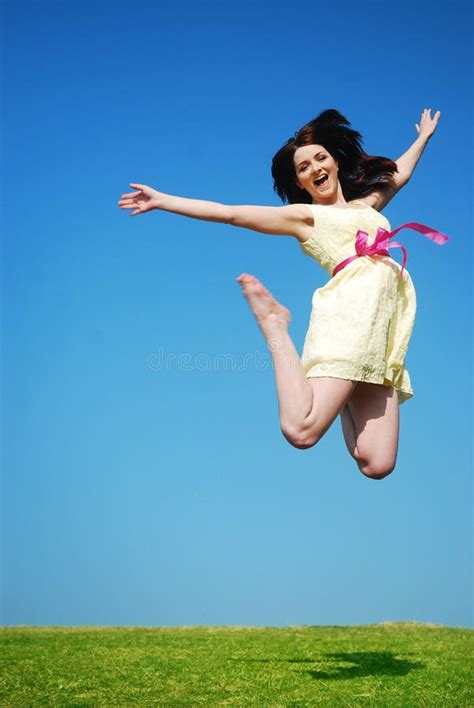 Beauitful Girl Jumping Stock Image Image Of Feminine 9193305