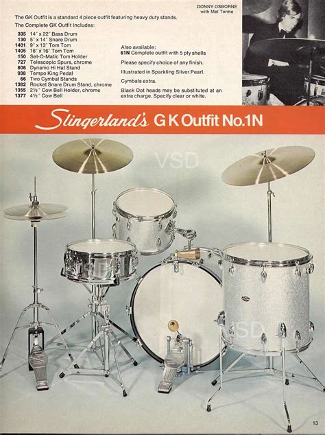 From 1977 1978 Slingerland Drum Catalog Gk Outfit With Drummer Donny