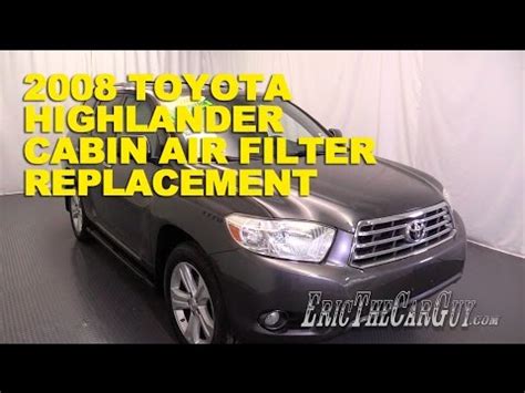 Filter is located behind the glove box. 2007-2013 Toyota Highlander Cabin Air Filter Replacement ...