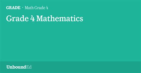 Not feeling ready for this? MATH G4: Grade 4 Mathematics