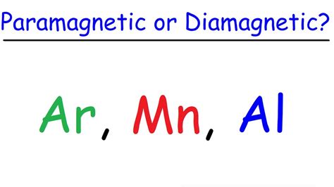 Diamagnetic Electron Configuration