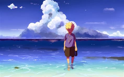 Uzumaki Naruto Sea Anime Boys Clouds Wallpapers Hd Desktop And