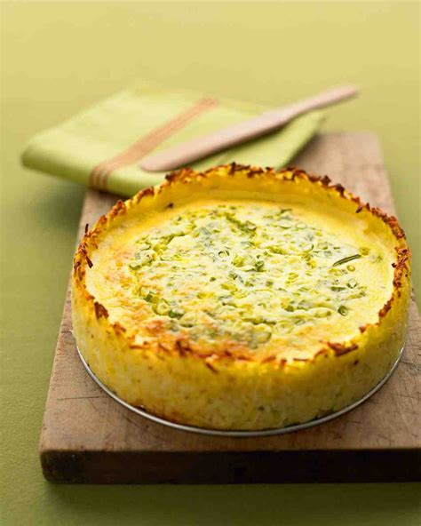Goat Cheese Quiche With Hash Brown Crust Recipe From