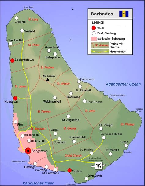 Barbados Map PopulationData Net