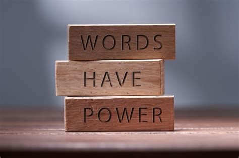 Premium Photo Words Have Power On Wooden Blocks On Gray Background