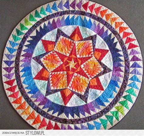 Pachwork Mandala Na Stylowipl Circle Quilts Colorful Quilts