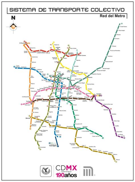 Mapa Del Metro De La Ciudad De México Mapa Del Metro Metro Ciudad De