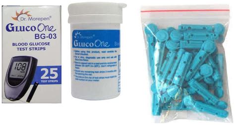 Dr Morepen Gluco One Bg 03 Blood Glucose Sugar Test Strips 25 Round AO7