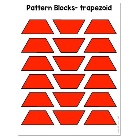 Lucky Little Toolkit Math Resources Pattern Blocks Trapezoid