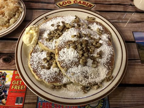 Heat up wok and apply cold oil to prevent sticking. Log Cabin Walnut Pancakes. Yummy! - Yelp