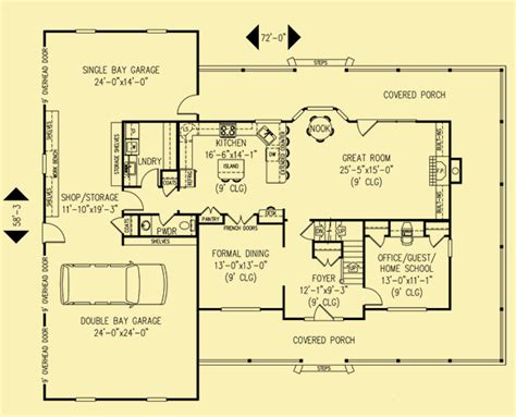 Wrap Around Porch House Plans For A 4 Bedroom Country Home
