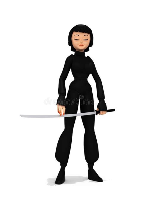Ninja Girl Stock Vector Illustration Of Warrior Katana 25482375