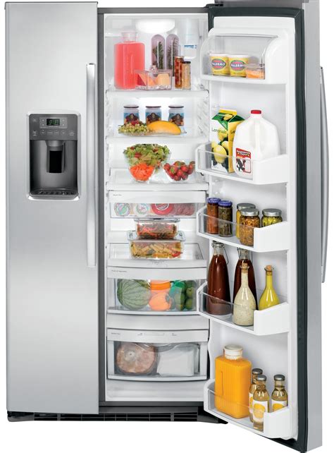 The wide range of modern styles makes it easy to mix and match with numerous styles and more premium finishes than anyone, ge appliances can offer the. GE 25.4 Cu. Ft. Side By Side Refrigerator - GSE25HSHSS