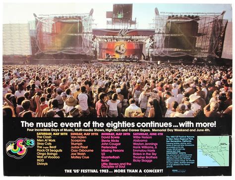 Lot Detail Us Festival 1983 Original Concert Poster