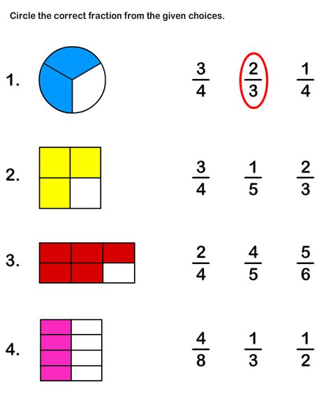 fractions for beginners worksheets