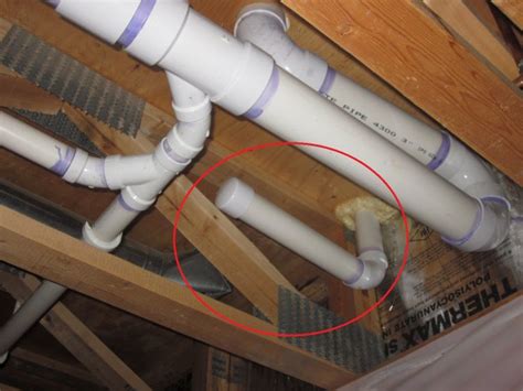 Pipes In Roughed In Basement Bathroom