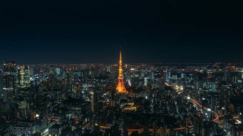 Tokyo Tower At Night 3840x2160 Wallpaper