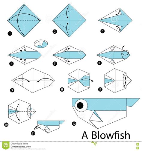 Step By Step Instructions How To Make Origami A Blow Fish Download