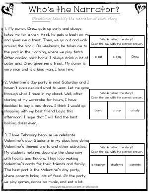 Worksheet Who S The Narrator Identify The Narrator Of Each Story Spanish Worksheets