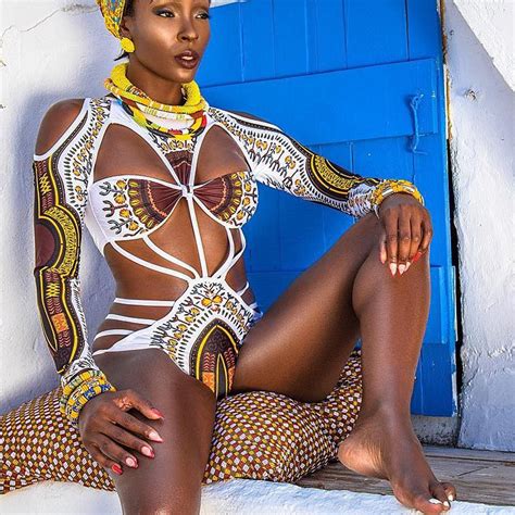 lockame african tribal print sun bathe african swimwear women african dress