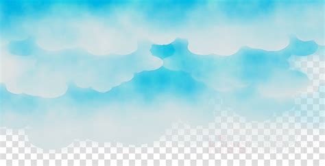 Watercolor Pattern Clipart Sky Blue Cloud Transparent Clip Art