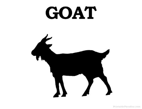 Download Printable Goat Silhouette | Sheep silhouette, Animal silhouette, Goat art