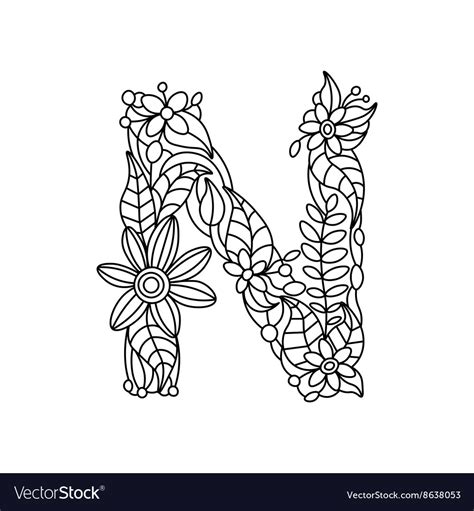 Letter N Coloring Page By Yuckles
