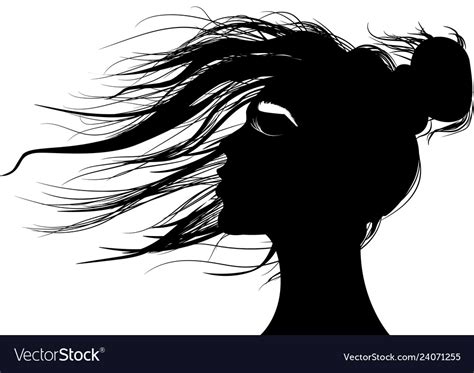 Pretty Woman In Black And White Royalty Free Vector Image