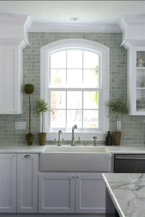 Crackle Subway Tile Backsplash Crackled Finish Large Beveled Stacked