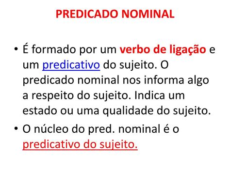 Predicado Nominal