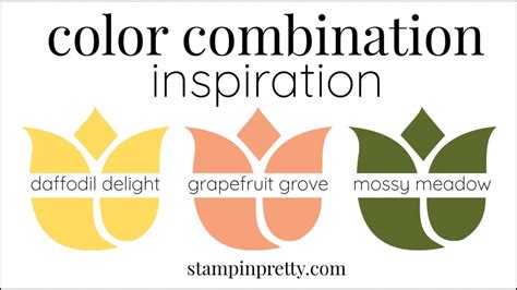 Take 5 Grapefruit Grove Color Combinations Stampin Pretty