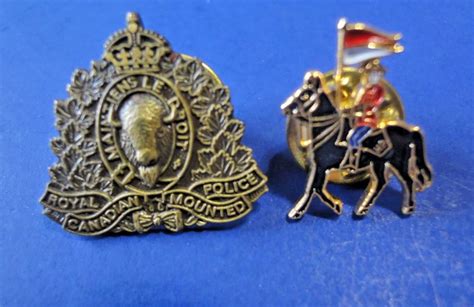 Royal Canadian Mounted Police Two 2 Collectible Pins Pin Badges