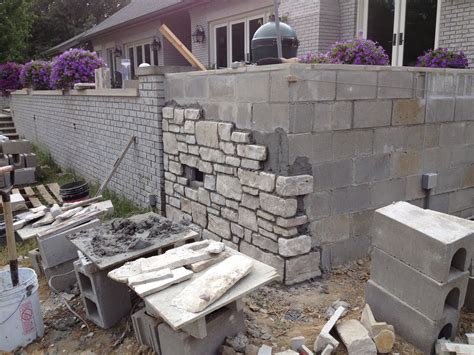 Masons, Concrete and Roasted Veggies with Pesto! | Cinder block walls