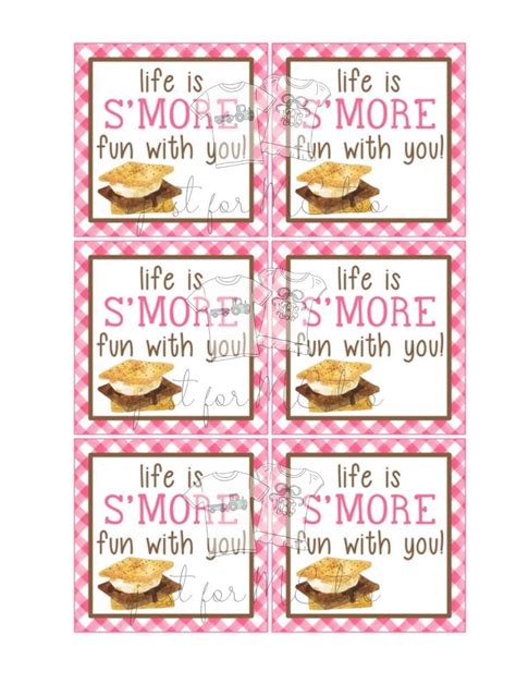 Printable Smores Tags Printable Word Searches