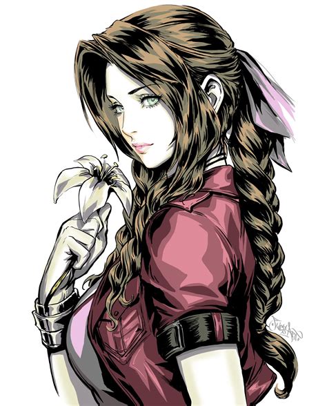 Aerith Gainsborough Aeris Portrait Final Fantasy 7 Remake [artist Yury Flics] Other Games