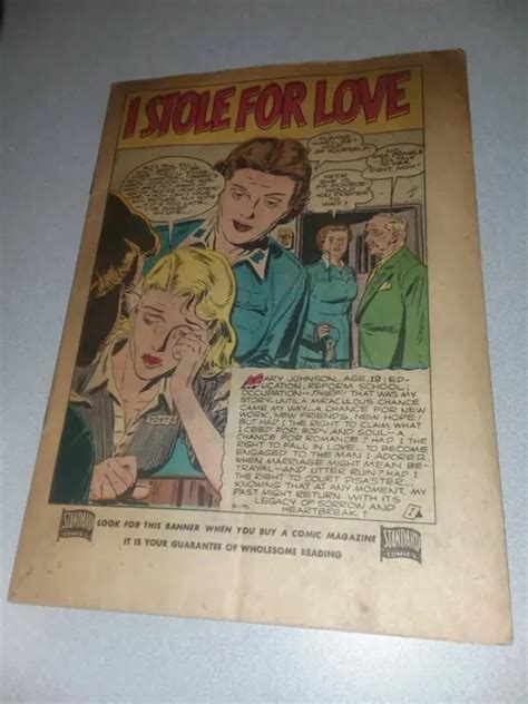Popular Romance 9 Standard Comics 1950 Golden Age Photo Cover I Stole For Love 1148 Picclick