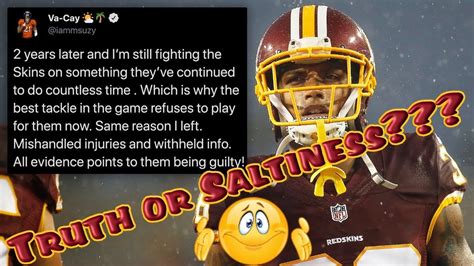 the redskins report su a sounds off is it truth is he salty or do you not care🤔 youtube
