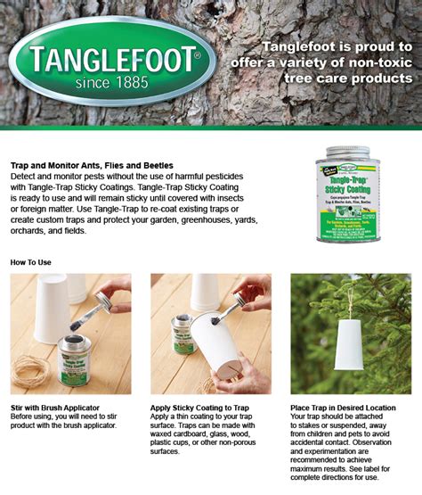 Tanglefoot Tangle Trap Sticky Coating Can With Brush Cap 300000588a