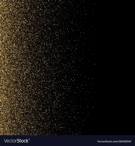 Gold Glitter Texture On A Black Background Golden Vector Image