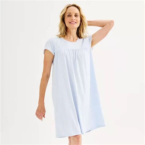 Womens Croft And Barrow® Pintuck Short Sleeve Nightgown