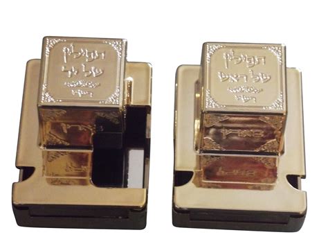 Gold Colored Tefillin Boxes Rashi For Right Handed Person Various Sizes