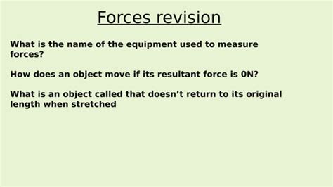 Year 7 Forces Revision Mat And Lesson Teaching Resources