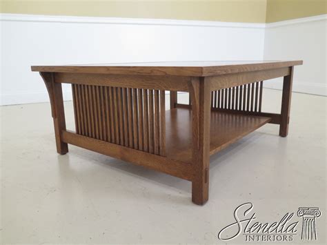 31550ec Stickley Mission Oak Spindled Sides Coffee Table Ebay