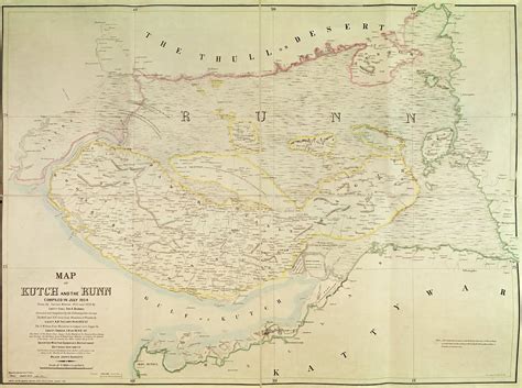 Carte De Kutch Et Runn Inde 1854 English School