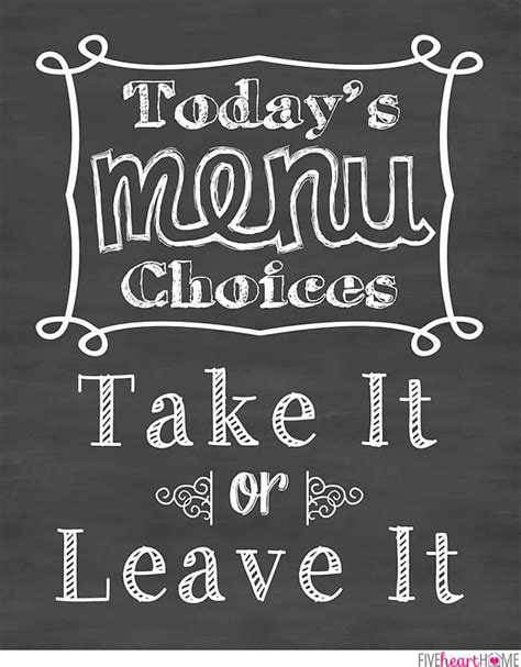 chalkboard art kitchen quote take it or leave it free
