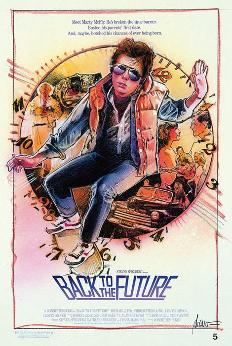 Early Poster Art For Back To The Future 1985 Volver Al Futuro