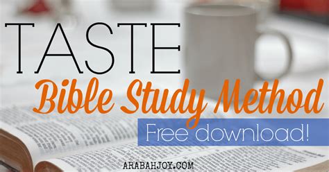 Taste Bible Study Method Free Download