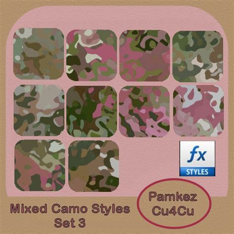 Pamkez Ps Mixed Camo Styles Set 3