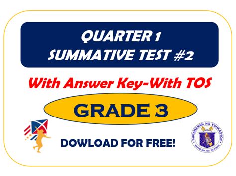Summative Test 2 Grade 3 Quarter 1 All Subjects With Tos Deped K